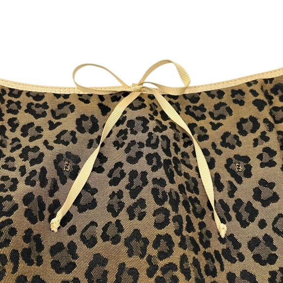 FENDI Vintage FF Logo Leopard Midi Dress One-piece #44 Brown Black [105688] - Picture 10 of 12